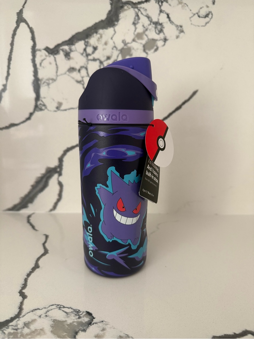 Purple Owala x Pokemon 16oz Gengar Stainless Water Bottle
